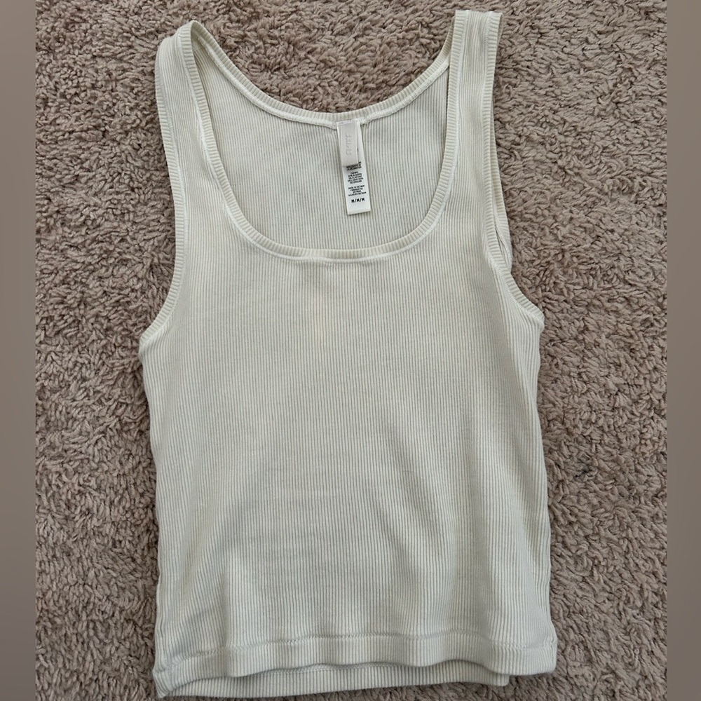Skims off white Ribbed Tank Top